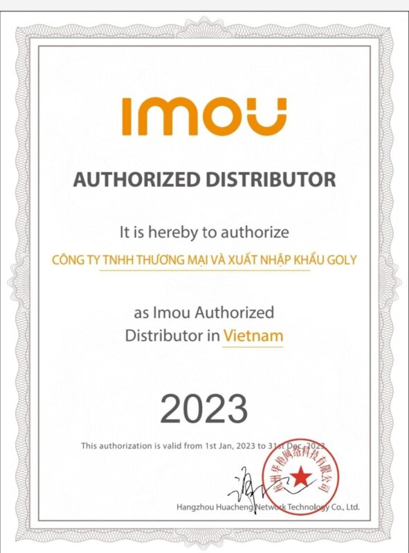 Goly tự hào là Nhà Phân Phối Chính hãng các sản phẩm của IMOU tại Việt Nam